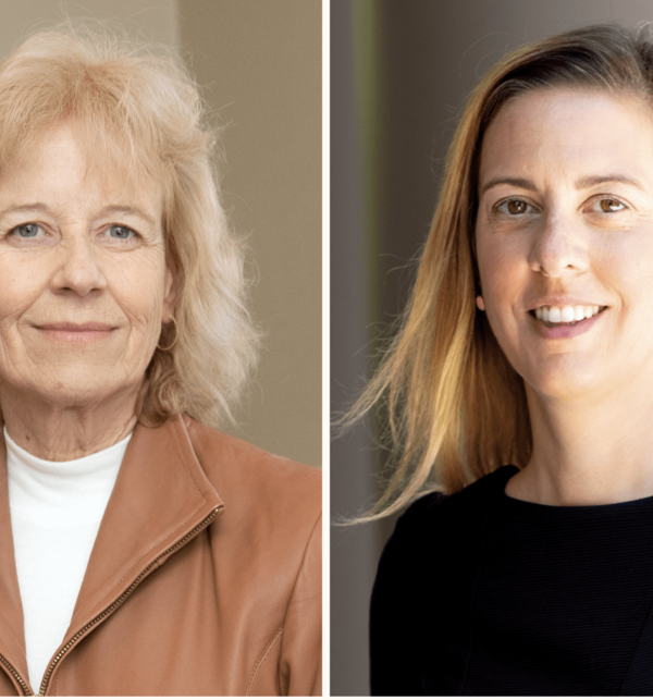Peggy Newell (left) and Nicole Merhill.  Harvard file photos