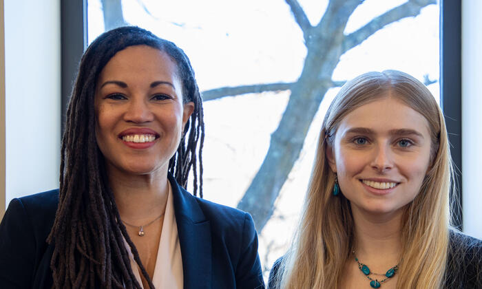 Michelle Millben, MTS ’26, and Sarah Zemelman, MTS ’26.