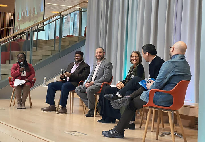 Panelists in discussion at the 2024 Community Dialogue, "Being a Good Neighbor."